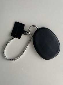 Acessório Pendente de Bolsa da Moda 1 Bolsa Preta de Couro Texturizada, Chaveiro de Alta Qualidade, Adequado para Presentes do Dia dos Namorados e Decoração de Bolsa de Chaves, Presentes de Dama de Honra