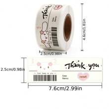Sanrio [Sanrio Sticker 120PCS/Rol Afdichting] Bill Wind Afdichtingssticker 120PCS/Rol Gecoat Papier Zelfklevende Sanrio Afdichtingssticker