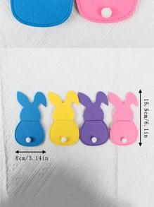 Bolsa de cuchillo y tenedor con diseño de conejo de Pascua, Juego de cubiertos con diseño de conejo, Adecuado para fiestas de Pascua, Un excelente regalo para familiares y amigos