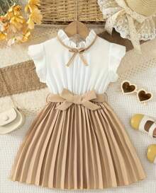 Elegant Princess Dress For Children And Youth - 卡其色 - 查看 6