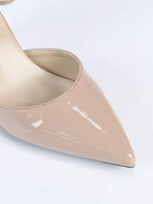 2025 Pink Ladies Pointed Toe Hollow High Heel Pumps,Elegant - Pink - View 5