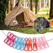 Portable Clothesline, Retractable Clothes Drying Line For Travel, Windproof Laundry Rope With 12pcs Clips, Indoor Washing Line For Camping, Outdoor Travel & Camping (Clips Color Random)