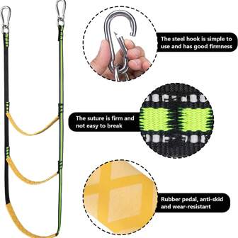 Échelle de corde de bateau, échelle de bateau portable, échelle de pêche pliable et extensible, convient pour les yachts, les kayaks, les voiliers, les accessoires de plage, les accessoires de piscine