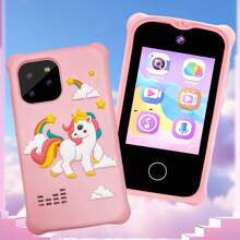 Upgraded Multifunctional Children's Smart Phone Toy - Touch Screen Dual Camera Kids Phone, Unicorn Toy, Suitable For 6-12 Years Old Girls, 3-8 Years Old Girls Children's Game Phone, Christmas & Birthday Gift - Multicolor - View 3