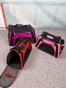 宠物包，便携式手提包，适用于小型犬猫，透气太空舱设计，斜挎单肩包