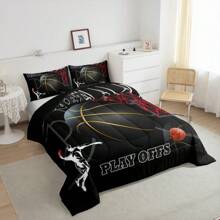 Erosebridal Erosebridal 2/3 Pcs Teens Adults Boys Baseball Comforter Set, Cozy Breathable Ball Games Bed Set Sports Theme Bedding Set, Soft And Comfortable Baseball Player Quilt Set- Home Guest Room Bedroom Decor For Birthday & Festival Presents, Polyester(Machine Washable)