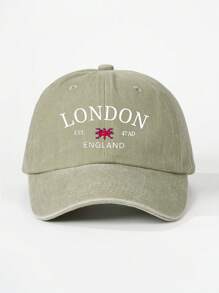 1pc Printed "LONDON" Washed Baseball Cap, Adjustable Outdoor Sun Protection Casual Hat For Men, Suitable For Spring, Autumn, Travel, Beach, Y2K Style - Print - View 17