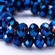 115/83/63pcs, 4/6/8mm Glass Beads Super Sparkling Purple/Blue/Yellow/Green Bead Accessories For DIY Jewelry Making, Bracelets & Necklaces