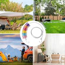 Portable Clothesline, Retractable Clothes Drying Line For Travel, Windproof Laundry Rope With 12pcs Clips, Indoor Washing Line For Camping, Outdoor Travel & Camping (Clips Color Random)