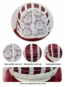 26 英寸红色时尚波浪动漫角色扮演假发，适合女性，合成无胶耐热高温纤维头发，适用于万圣节派对服装学校狂欢节音乐会度假摄影主题活动动漫展和 1 件假发帽 - 紅色 - 查看 7