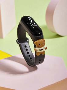 2pcs Children M3 Cute Teddy Bear LED Touch Screen Watch, Convenient For Outdoor, Versatile Casual Fashion Sporty Electronic Watch Set - Multicolor - View 15