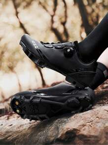 Men's Mountain Bike Shoes,Men's Spinning Bike Shoes,Gravel Riding Shoes Compatible With MTB Anti-Skid Studs,Mountain Bike Shoes,Men's Off-Road Vehicles,Spinning Bike Shoes,Racing MTB Riding Sports Shoes - Black - View 2