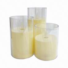 3 件套复活节/婚礼/生日装饰蜡烛、杯蜡 LED 电子蜡烛灯、无焰摇曳烛台灯、节日派对小夜灯 - 彩色 - 查看 5