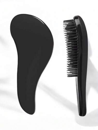 Escova Mágica Para Cabelo Desembaraço Antifrizz Com Cabo Cores Sortidas