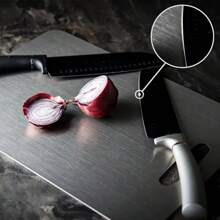 Premium Double-Sided Titanium Alloy Cutting Board - Perfect For Kitchen And Catering Use - Bạc - Xem 7