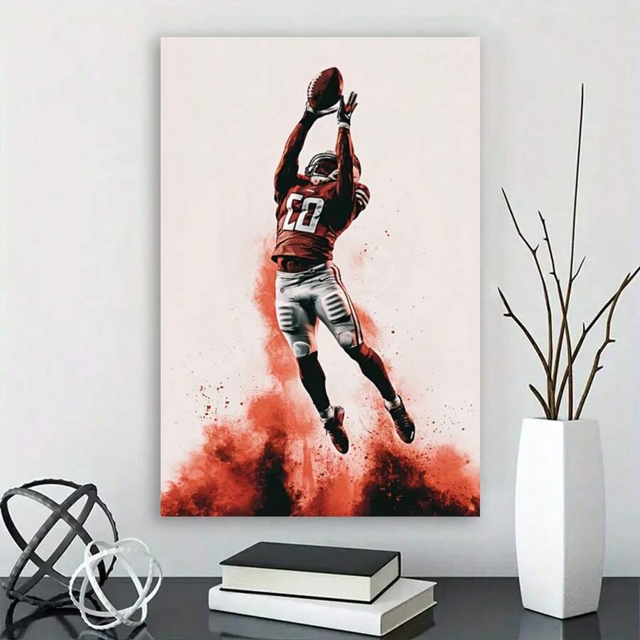 Framed Rugby Fan's Dream: High-Quality Canvas Wall Art - Perfect For Living Room, Bedroom, Office & Cafe Decor | Ideal Gift For Sports Enthusiasts,Creative Home Decoration, High Quality Decorative Posters, Dormitory, Gym, Bar, Cafe, Arcade, Room Living Room Wall Decoration Painting, Perfect Gift, - Framed - View 1