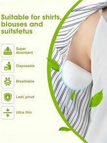 10/20/30/50pcs Sports Sweat Patch, Ultra-Thin Breathable Invisible Sweat Pads, Unisex Disposable Underarm Pads For Body Sweat Protection, Odorless Non-Sweat Armpit Liners, No Stain On Sportswear