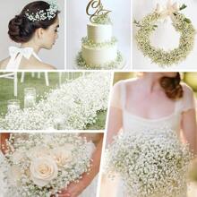 's Breath Artificial Flowers, 6pcs White's Breath Flowers Artificial Bulk, Real Artificial's Breath Horse Bouquet Wedding Flower Arrangement Party Decoration