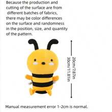 A Stuffed Bee Stuffed Animal Doll For Boys, Soft Stuffed Doll Decoration For Children's Room, Cute Stuffed Doll For Children, Suitable For Birthday Parties, Easter Christmas, Halloween, Thanksgiving, Interesting Home Sofa Decoration (Because The Fabric Is Produced In Batch, There Will Be Some Faint Color Difference, The Real Object Is Close To The Publicity Picture)