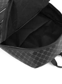 Large Capacity Casual Backpack, Printed Pu Leather Business Laptop Bag, Suitable For Teen Summer Casual Outdoor Athletic Or Vacation Travel Or Graduation Gifts Or Birthday Dress Accessories - Multicolor - View 4