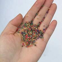 1 verpakking handgemaakte kralen, ronde losse afstandskralen, glazen zaadkralen in bulk, ronde losse afstandskralen, voor het maken van sieraden, doe-het-zelf-knutselwerkjes, armbandprojecten - 2,5 mm/0,098 inch