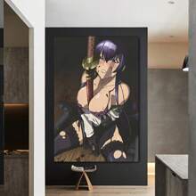Framed High School Of The Dead Anime Canvas Wall Art - Poster Print For Living Room Decor, Poster Prints, Wall Art Decor, Perfect For Room Decor,Creative Home Decoration, High Quality Decorative Posters, Dormitory, Gym, Bar, Cafe, Arcade, Room Living Room Wall Decoration Painting, Perfect Gift,