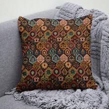 1PC Circular Bohemian - Style Pattern For Living Room, Bedroom Home Decor. All - Seasons Universal Pillowcase, (Pillow Core Not Included)