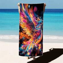 1 Piece Extra Large Beach Towel - Quick Drying, Soft, Lightweight, Sand-Free, Microfiber Material, Cute Bird Design, Ideal Gift For Women And Adults, Suitable For Pool, Travel And Swimming Summer, Holiday