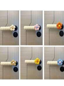 Flower Door Handle Crash Pad Soft Insulation Protective Cover,Thickened, Spiral Design,Door Handle Bumper Protector,Effective To Prevent Wall And Door Lock Damage,Home Anti-Collision & Anti-Static Doorknob Sleeve,And Dust-Proof For School,Office,Household,Travel,Bag,Organizer,Storage, Back To School Supplies