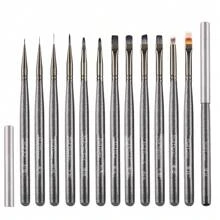 1/6Pcs Nylon Hair UV Gel Acrylic Nail Art Builder Brush Pen Drawing Pens For Nail Design Nail Supplies For Professionals