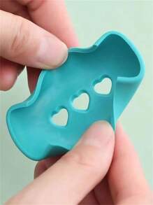 Funda de silicona para el asa de ollas, diseño creativo con detalle de corazón calado, anticalor y antideslizante, protector para el asa de ollas para el hogar, resistente a altas temperaturas y al desgaste, adecuado para cocina y restaurante