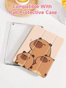Ayotu Uroczy wzór Capybara Ochronny Futerał, Kompatybilny Z  Apple, Kindle E-Books. Ochronny Futerał na Tablet Z Gniazdem Na Rysik, Obsługuje Funkcję Automatycznego Uśpienia/Wybudzenia