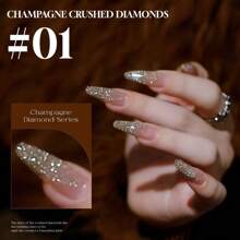 Esmalte de uñas Ms Comoy de 15ML, color rojo chispeante, con brillo de diamantes rotos, ultra brillante, reflectante, rebotante, con elementos de mirador, brillo y lentejuelas, para salón de uñas DIY y uso común en salón de belleza