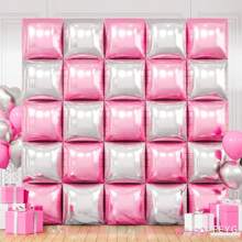 50 个 19 英寸双面方形背景墙气球(带绑带)生日、婚礼、周年纪念、节日派对装饰、主题派对背景墙装饰用品 - 50pcs方塊背景牆 - 查看 13