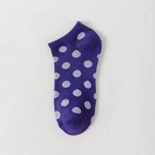 1/5/8/10 双女士圆点短袜，轻薄、透气、舒适柔软、休闲百搭 - 彩色 - 查看 4