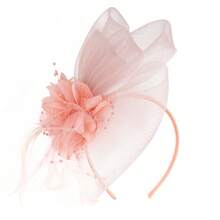 قبعة فاسينيتور قطعة واحدة للنساء مع مشبك شعر، قبعات حفلات الشاي، إكسسوارات رأس ريشية للزفاف، إكسسوارات رأس العروس، إكسسوارات رأس هالوين