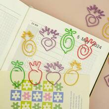 15pcs Multi-Color Fruit Metal Paper Clips - Cute And Lightweight, Perfect For Office Document Organization And Fun Document Classification, Used As Paper Clips