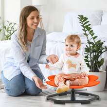 LILIIN Sensory Carousel Chair Children's Swivel Chair Swivel Chair Children Training Physical Coordination And Balance Sensory Toy Balance Chair, Plum Red Orange - 橘色 - 查看 5