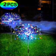 2-4X Solar Firework Lights 120/150 LED Sparkle Pathway Lawn Decor Outdoor Garden
