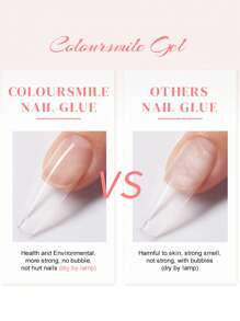 COLOURSMILE Nail Glue Nail Bond Brush In Nail Glue For Press On Nails Nail Tips & Fake Nails Super Strong Nail Glue For Nail Tips Long Lasting Acrylic Nails Gel Glue