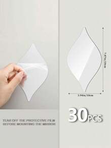 10pcs/15pcs/20pcs Self-Adhesive Teardrop Mirror Decorative Acrylic Wall Stickers For Home Decor, Mirror Background Gifts Birthday Graduation Room Decor Wall Decor Bathroom Decor Bedroom Decor Room Decoration Stuff Living Room Decor House Decor Home Decor Living Room Wall Art Wall Paper Personalised Stickers Mirror Wall Wall Mirror Mirror For Room - Silver - View 9