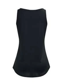 Summer New Fashionable Vintage Casual Butterfly Print Women Tank Top Black Vacation - Black - View 4