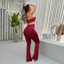 Women Pants - 紅色 - 查看 5