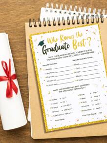 12pcs Graduation Season Game Cards, Who Knows The Graduate Best Party Game Cards, Celebrate Graduation Party Fun Activities, Congratulaions Graduation Party Tabletop Decorations, Graduation Season Games, Graduation Season Gifts