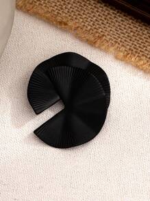 1pc elegante retro ventilador texturizado liga de metal broche de moda
