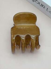 1pc Retro Minimalist Fashion Design Wooden Color Hair Clip, Hair Accessory For Women