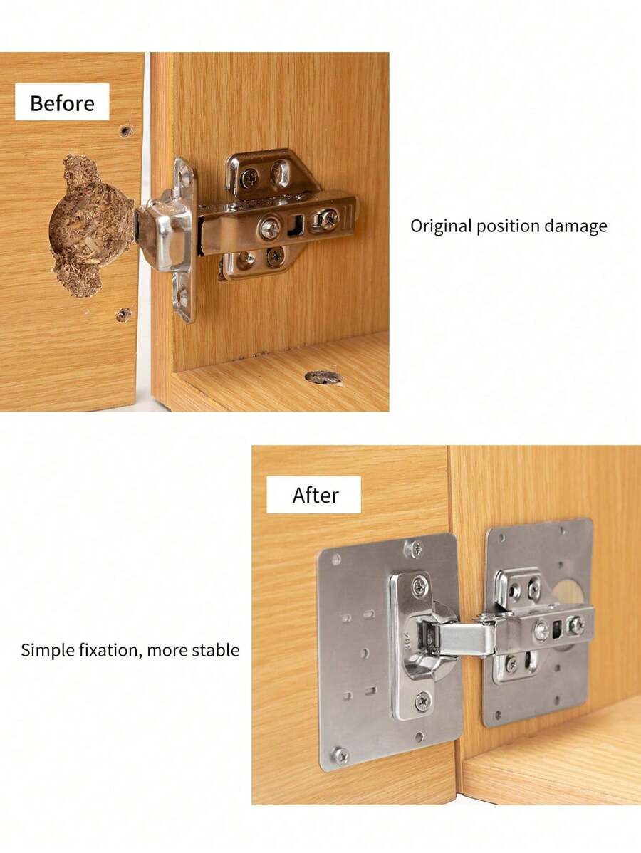 12 Pezzi Piastra Riparazione Cerniera Ante Con 192 Viti, Kit - Foto 13