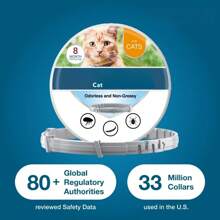 Flea & Tick Prevention Collar For Cats, 8-Month Protection, Vet-Recommended