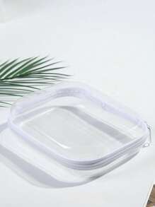 1pc/3pcs/6pcs Transparent PVC Cosmetic Bag, Waterproof Stationery Pouch, For Cosmetics Storage, Gift Packaging, Travel Supplies, And Collecting Collectibles