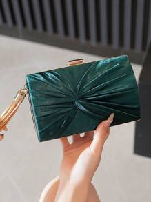 女士流苏手拿包晚宴包流苏晚宴手提包，女士派对婚礼手拿包链条单肩斜挎包派对 - 墨綠色 - 查看 2